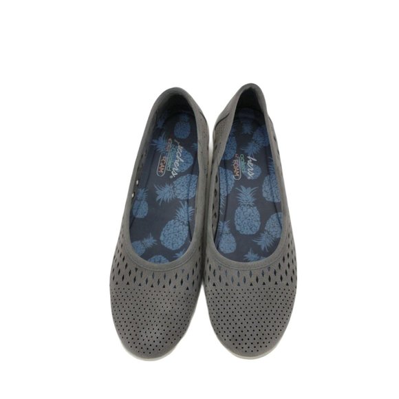 Skechers Air Memory Foam Shoes - Skechers grey slip on shoes Womens 9.5 memory foam